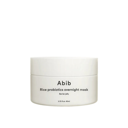 Masque de nuit aux probiotiques de riz Abib, gelée barrière 80 ml – restaure, hydrate et protège pendant la nuit