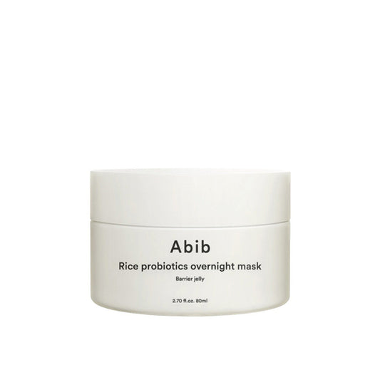 abib rice probiotics overnight mask barrier jelly 80ml – restore, hydrate, and protect overnight